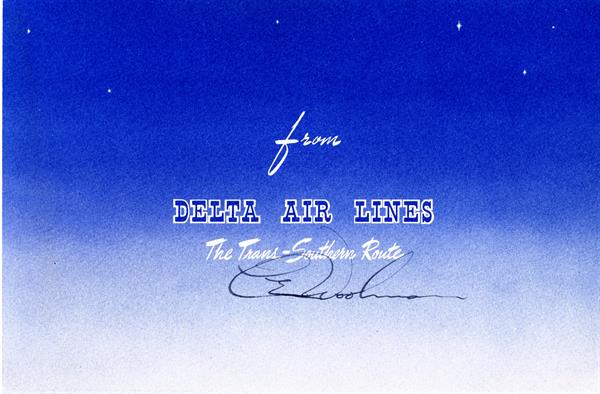 Delta Card, 1941 Delta Card, 1941