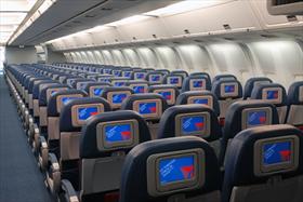 Boeing 767-300 seatback in-flight entertainment 2007