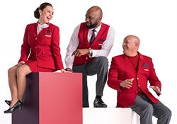 Zac Posen Delta Red Coat uniform, 2018